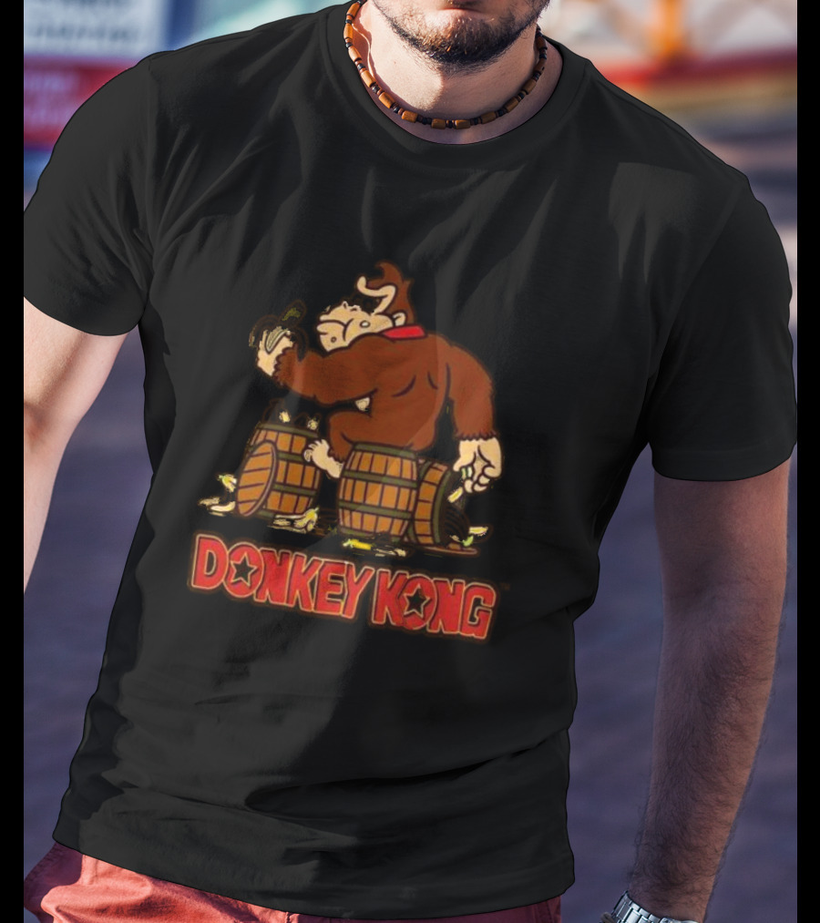 DONKEY KONG EATING BANANA BARRELS MEME T-Shirt