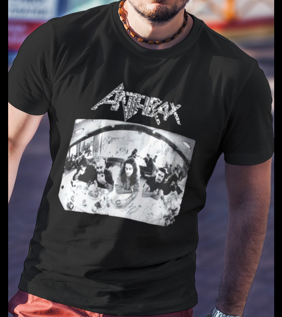 Anthrax Sound Of White Noise Rare Vintage Style Band Diner Scene T-Shirt