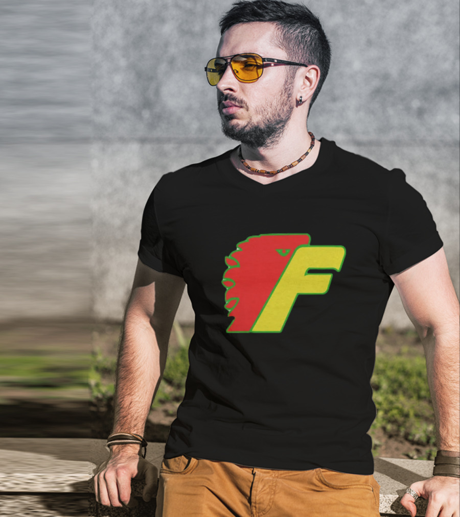 Philadelphia Firebirds Hockey Logo Red Green Yellow F T-Shirt