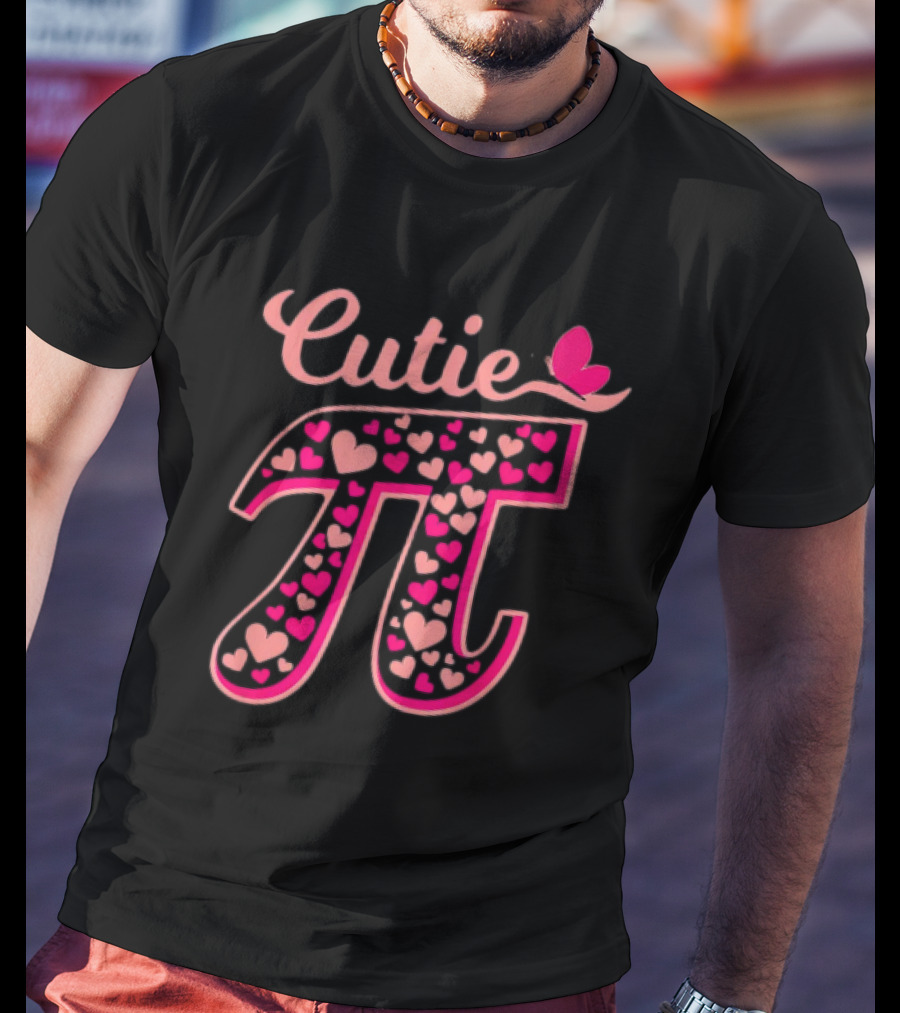 Cutie Pi Day Women Kids Men Toddler Math Teacher Butterfly Hearts T-Shirt
