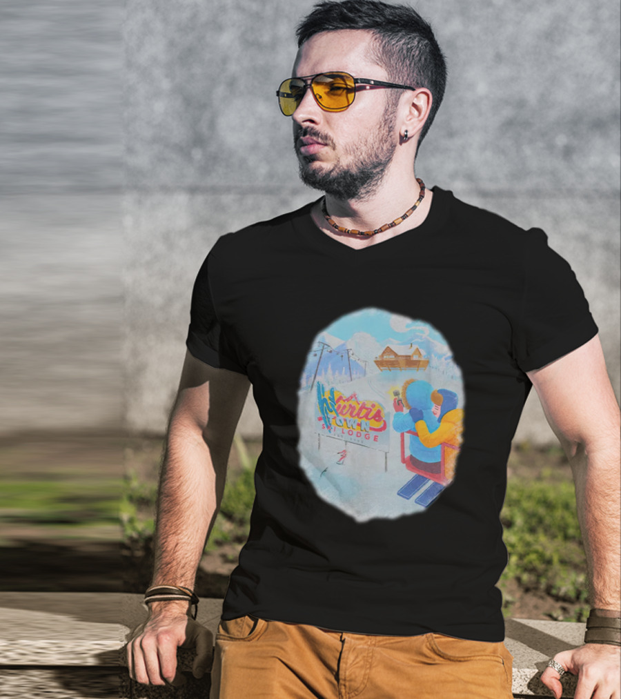 Kurtis Conner Merch Town Ski Lodge Scenic Winter T-Shirt