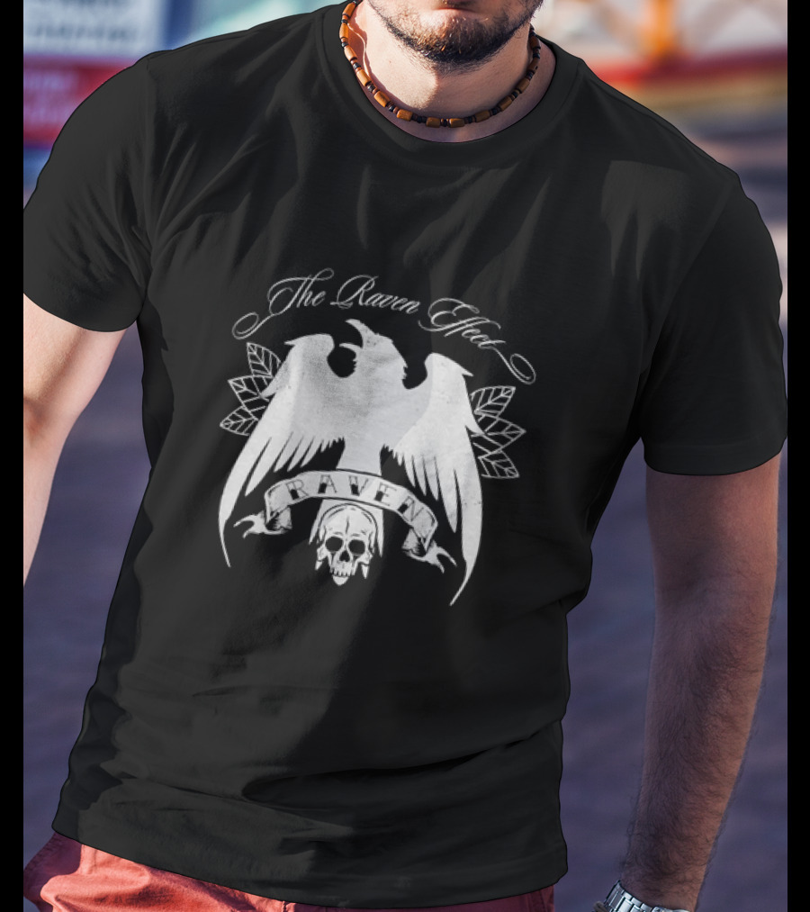 The Raven Effect Skull And Wings Emblem Raven T-Shirt