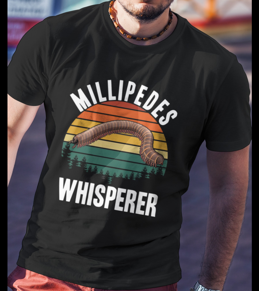 Millipedes Whisperer Vintage Sunset Forest T-Shirt