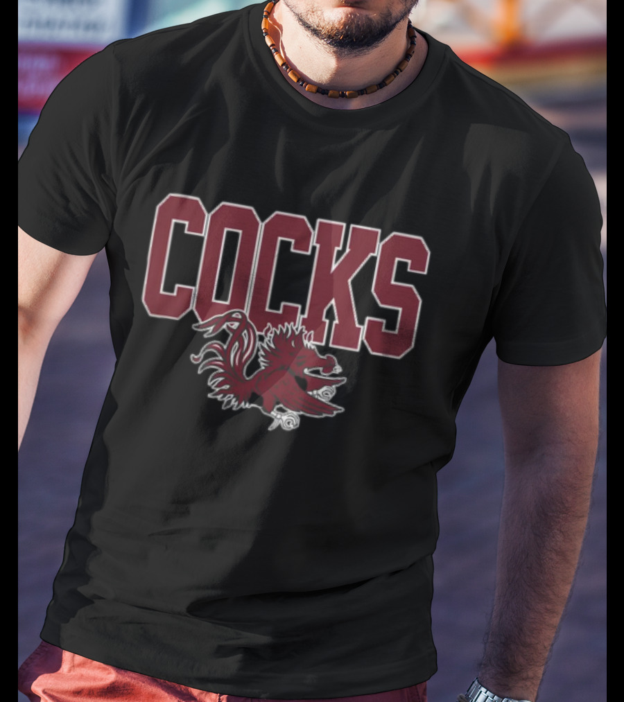 Cocks Gamecock Logo Champion Black T-Shirt