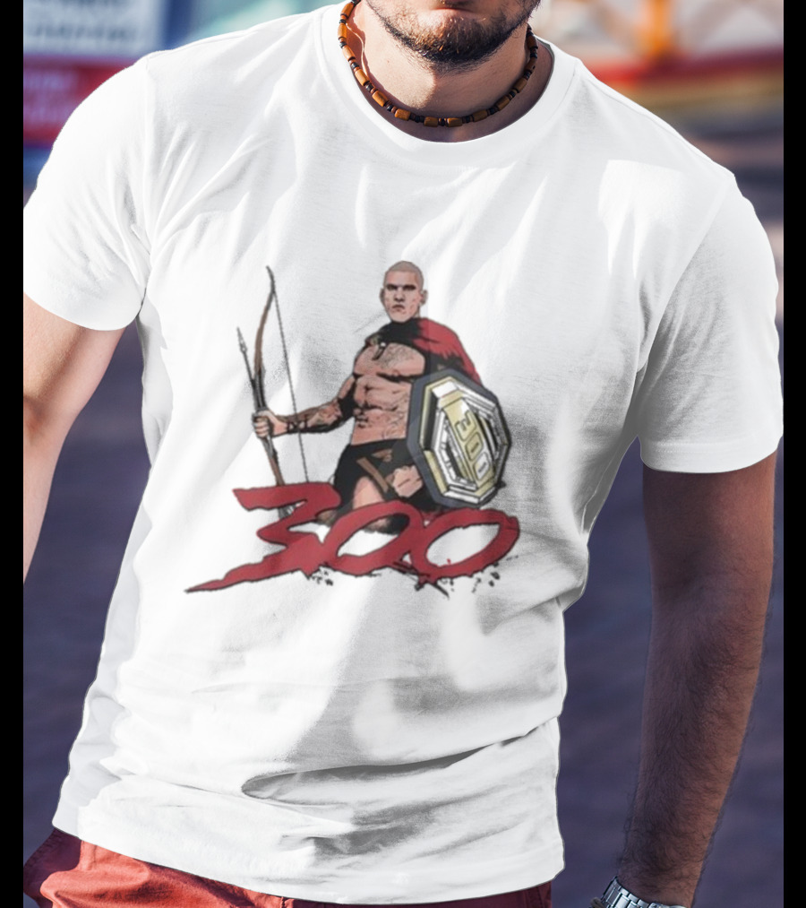 Alex Pereira Poatan 300 Spartan Warrior With Bow And Shield T-Shirt