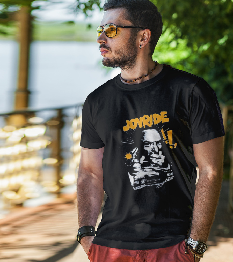 Joyride Man’s World Bold Retro Gunman Adventure T-Shirt