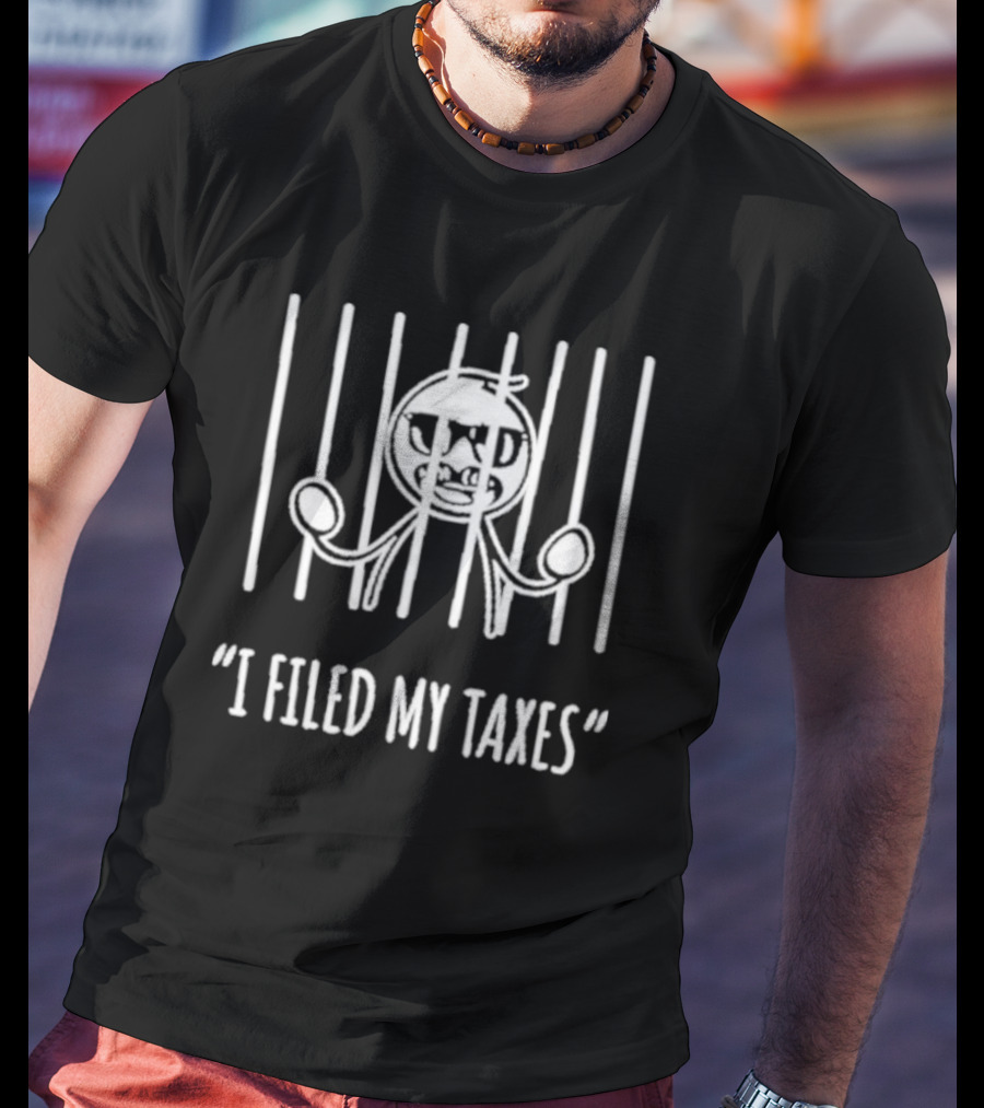 Logan Lisle I Filed My Taxes Jail Cartoon T-Shirt