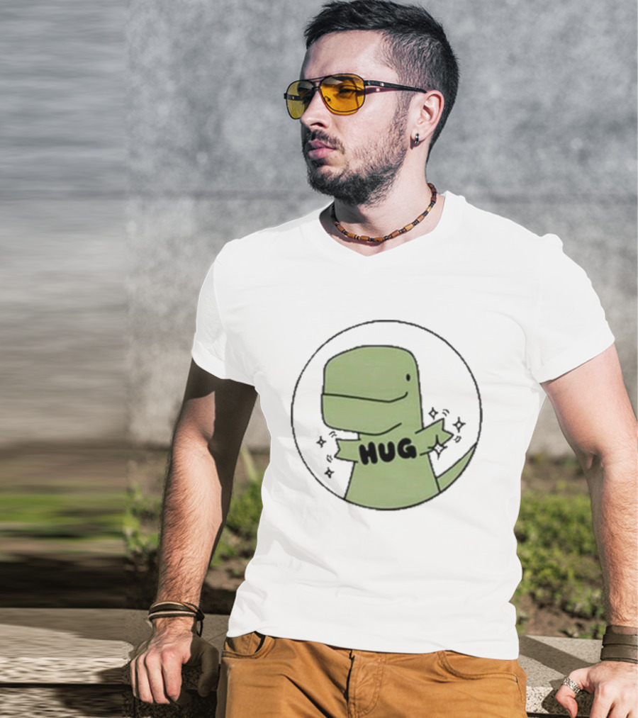 Timmy Dinosaur Hug Cute Embrace T-Shirt