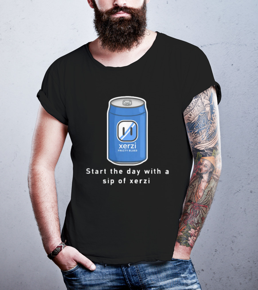 Start The Day With Xerilive Xerzi Fruity Blue Sip T-Shirt
