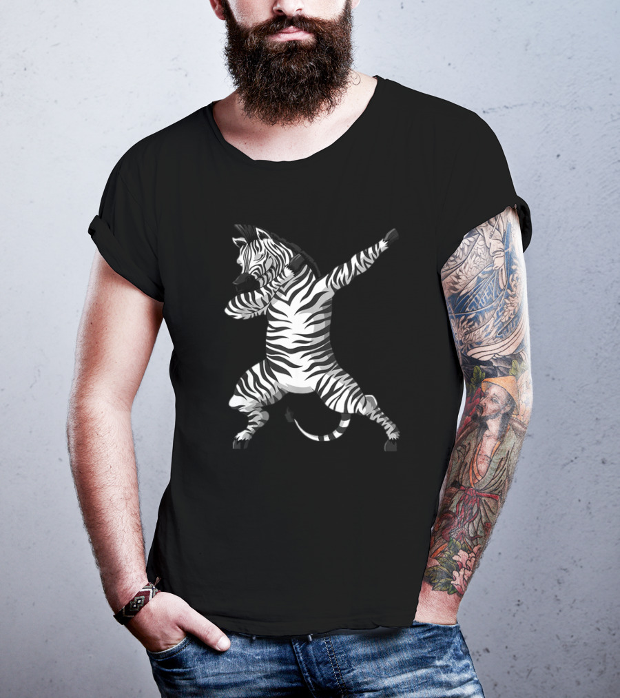 Funny Zebra Dab Dabbing Zoo Africa Safari Animal Lover T-Shirt