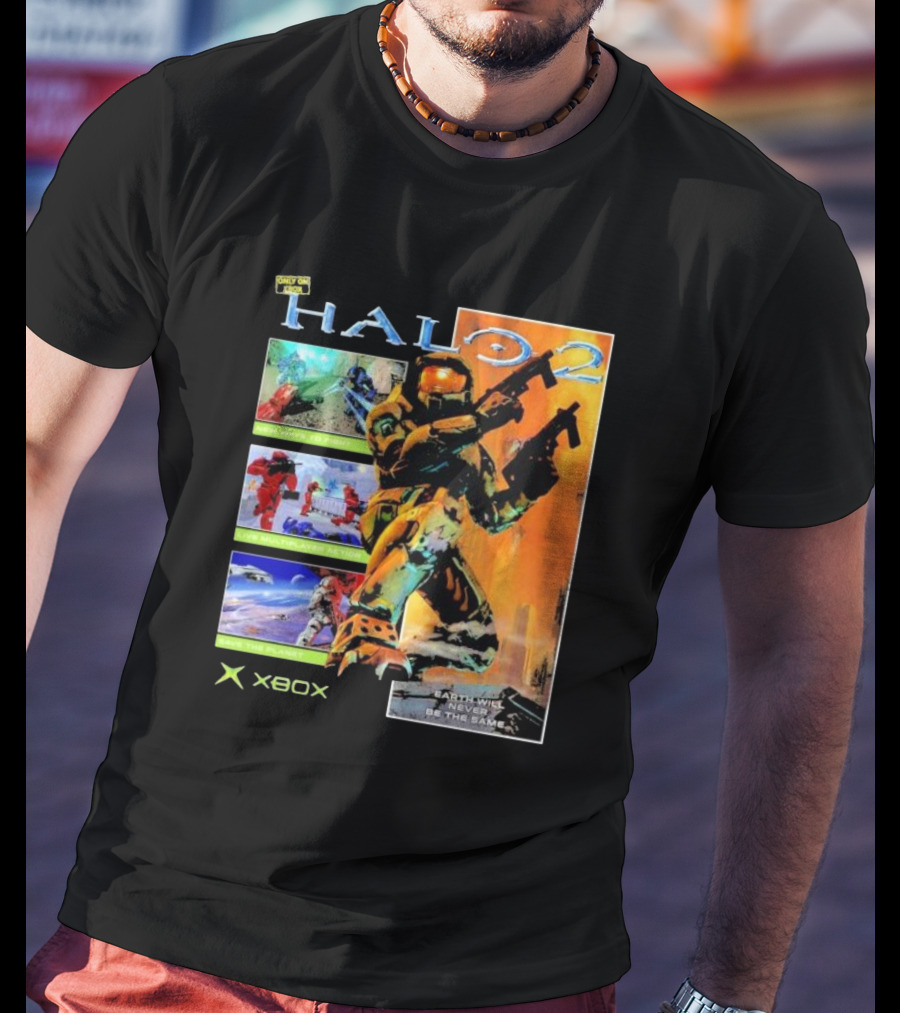 Halo 2 Master Chief Xbox Matchmaking Earth Will Never Be The Same T-Shirt