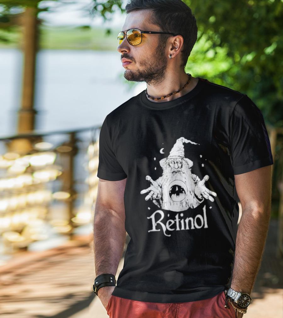 Retinol Enchanted Wizard Under Moonlit Stars T-Shirt