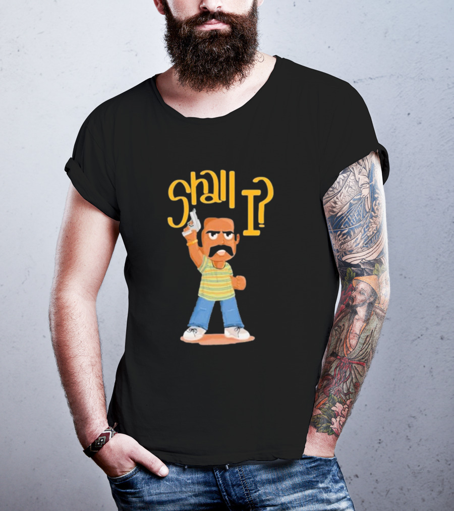 Shall I Amban Aavesham Character With Gun T-Shirt