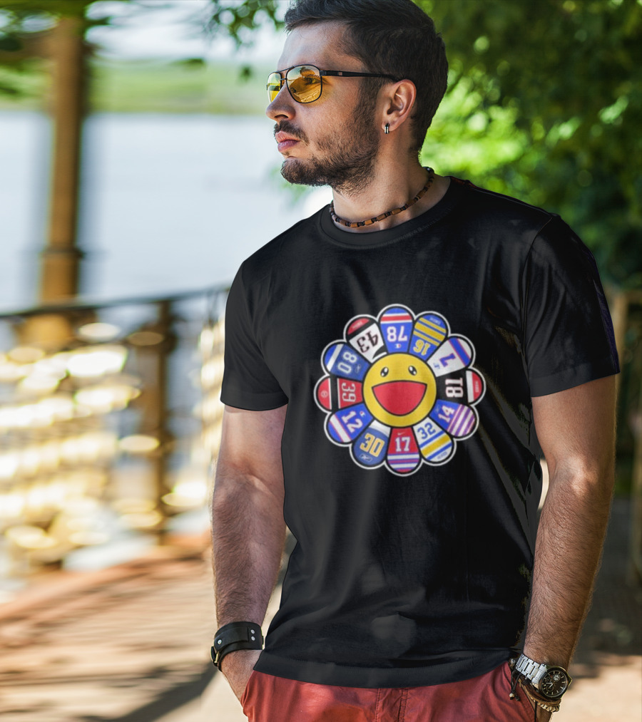 Buffalo Bills Player Numbers Smile Flower T-Shirt