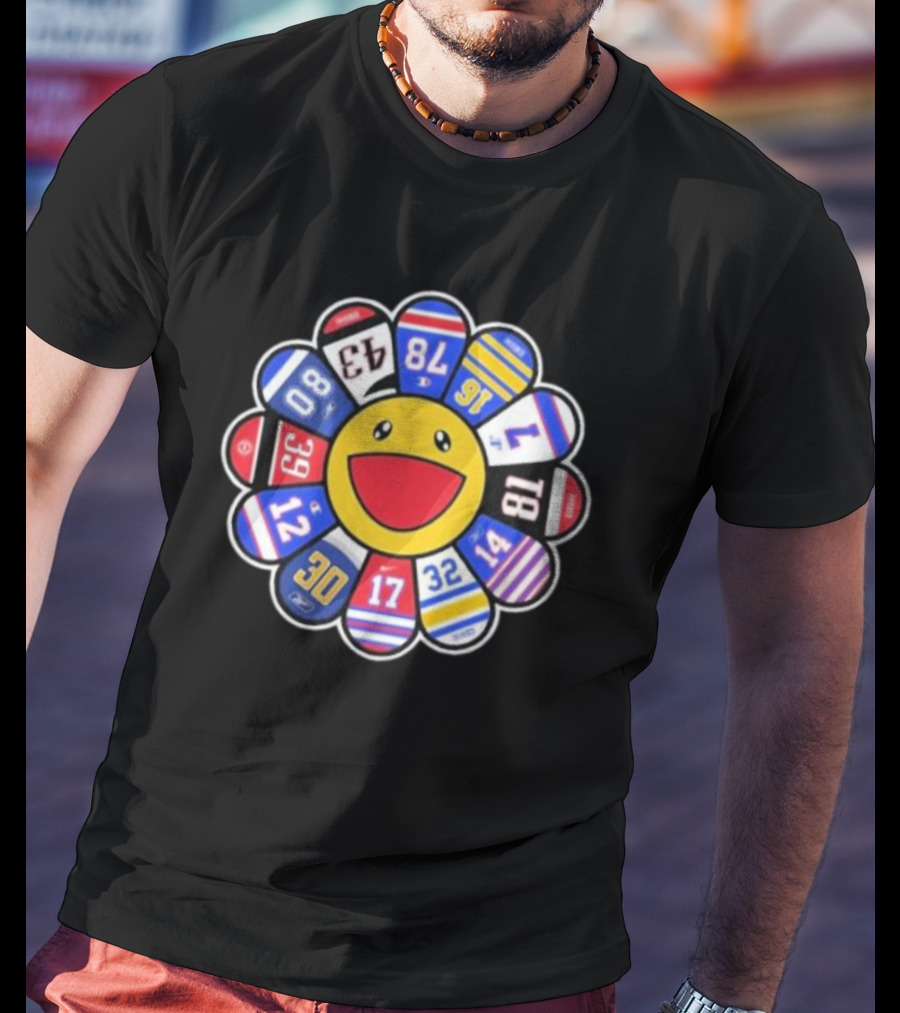 Buffalo Bills Player Numbers Smile Flower T-Shirt