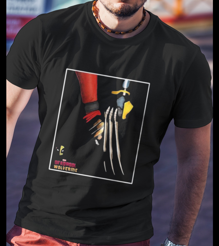 Deadpool Wolverine Handshake Claws T-Shirt