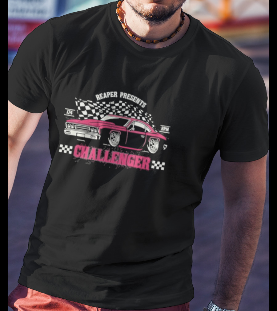 Reaper Presents Challenger Vintage Car Racing 174 BPM T-Shirt