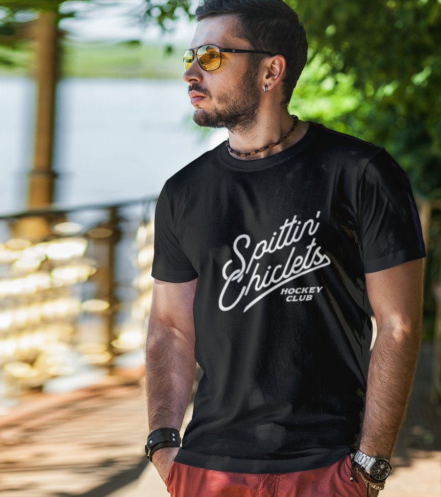 Spittin Chiclets Script Hockey Club T-Shirt