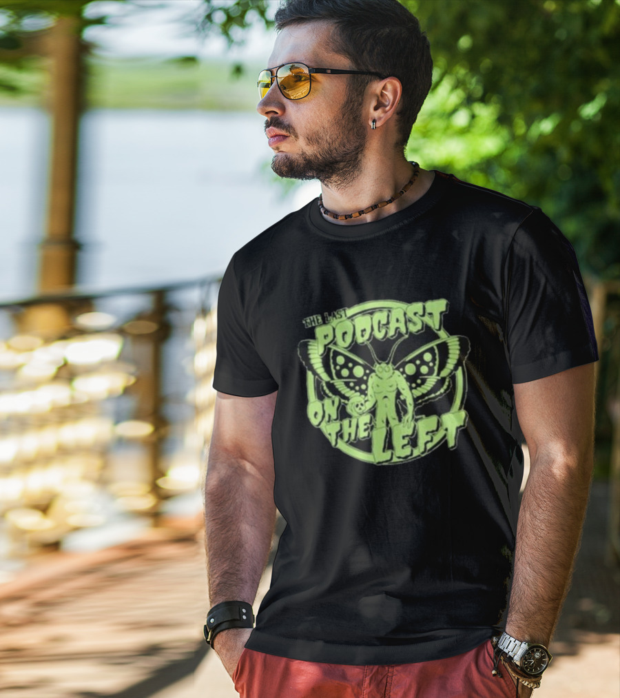 The Last Podcast On The Left Mothman Neon T-Shirt