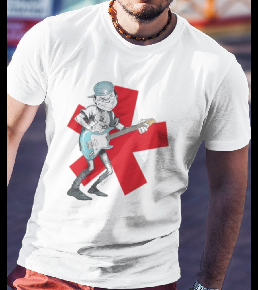 Tmd Comic By Thomas Tenney Rock Guitar Character With Red Asterisk T-Shirt
