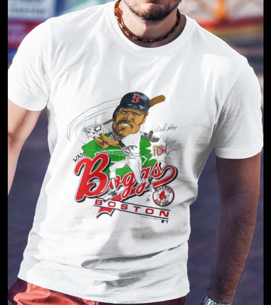 Wade Boggs Boston Red Sox Pow Baseball Signature HOF 2005 T-Shirt