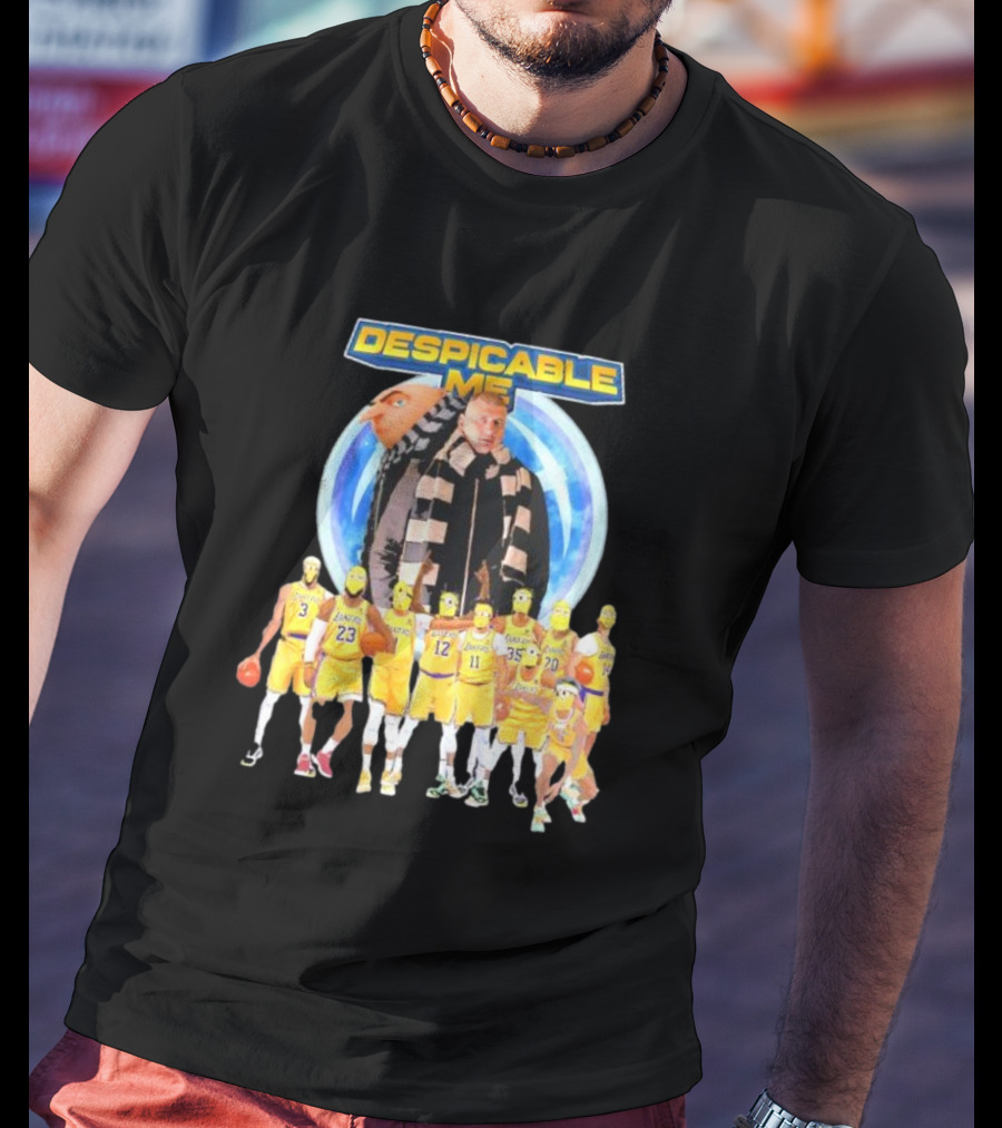 Despicable Me Nikola Jokic Los Angeles Lakers Minion Team T-Shirt