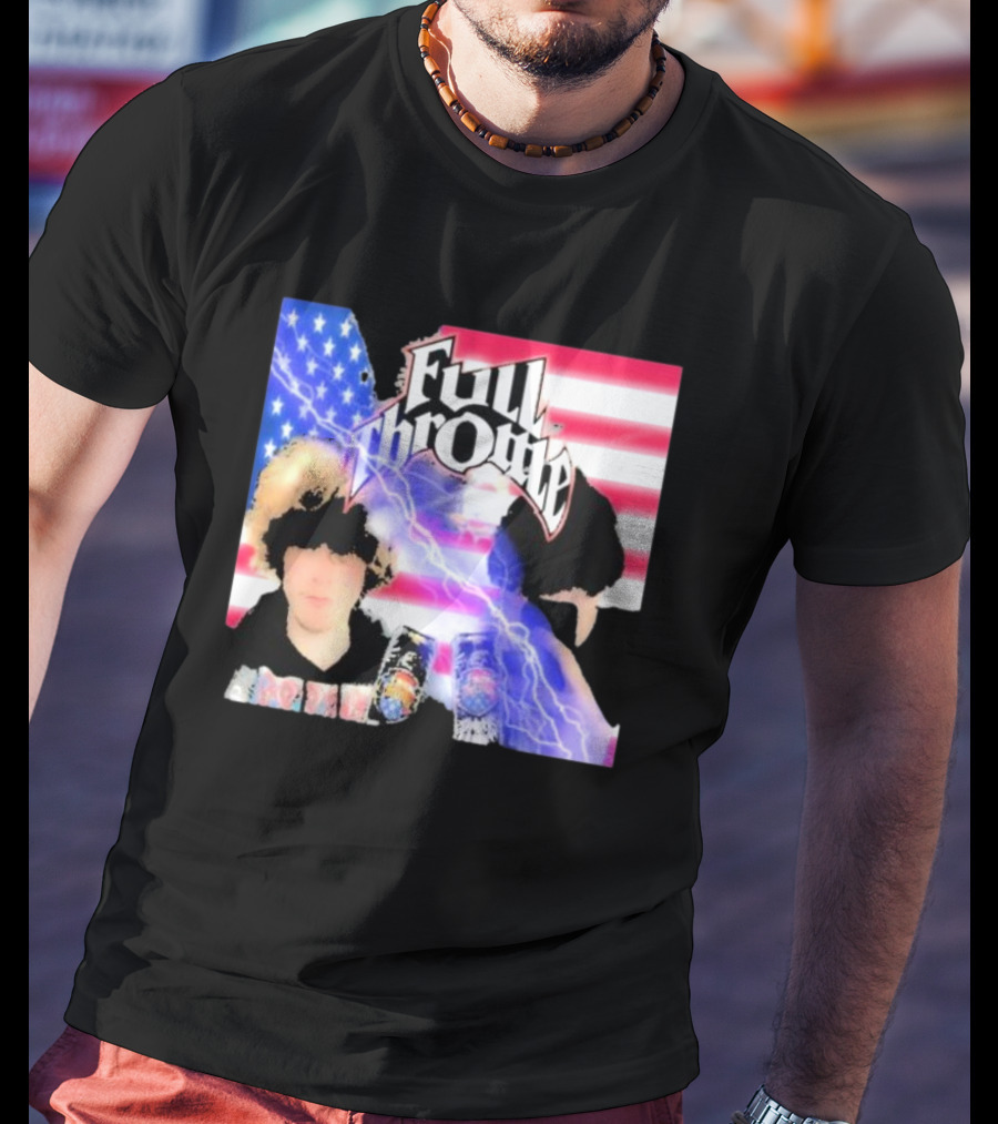 Full Throttle Stars And Stripes Energy Drink Lightning Burst T-Shirt