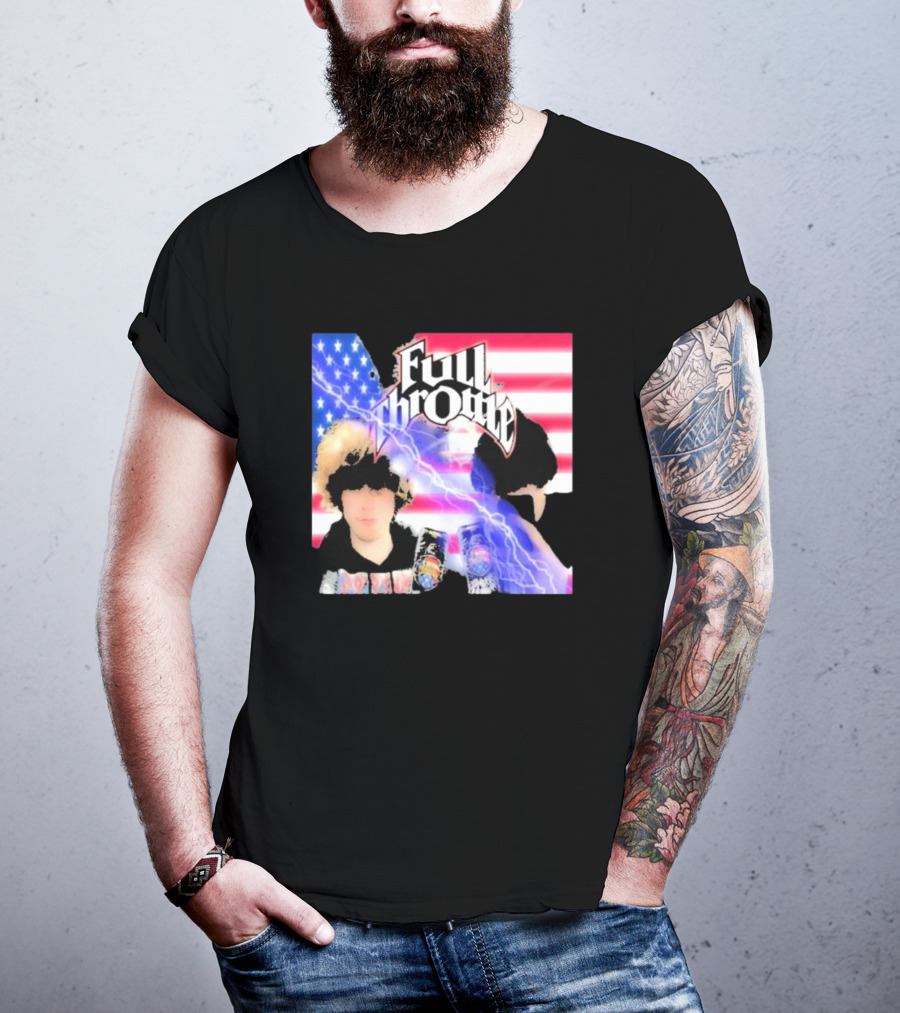 Full Throttle Stars And Stripes Energy Drink Lightning Burst T-Shirt