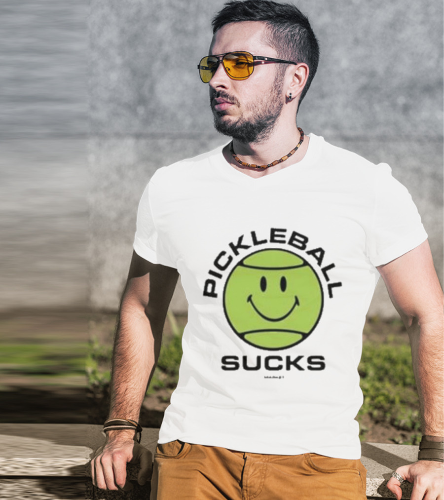 Smiley Face Pickleball Sucks T-Shirt