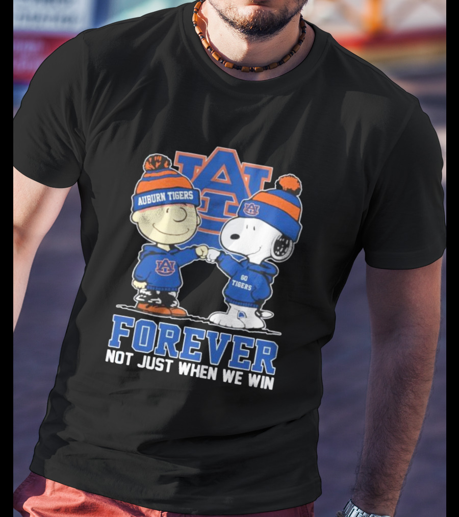 Snoopy Charlie Brown Auburn Tigers Forever Loyalty Not Just When We Win T-Shirt