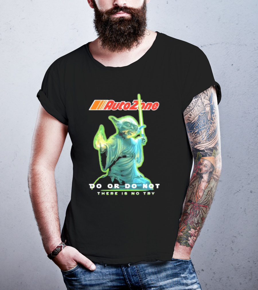 AutoZone Yoda Do Or Do Not There Is No Try Star Wars T-Shirt