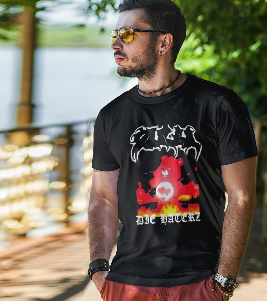 Zulu Bear Die Haterz Burning Heart T-Shirt