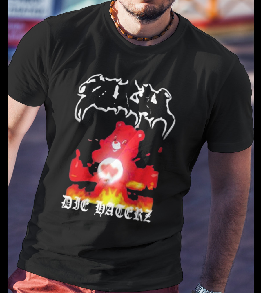 Zulu Bear Die Haterz Burning Heart T-Shirt