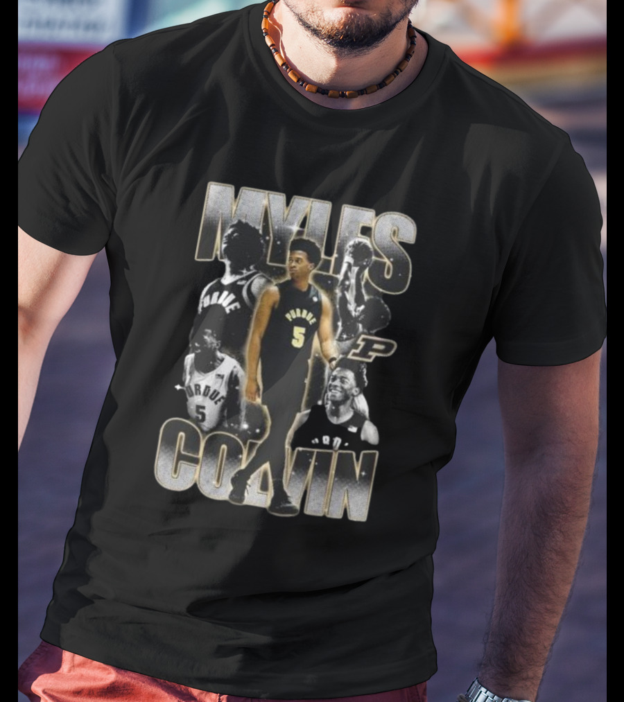 Myles Colvin Purdue Boilermakers Basketball Star Number 5 Streetwear T-Shirt