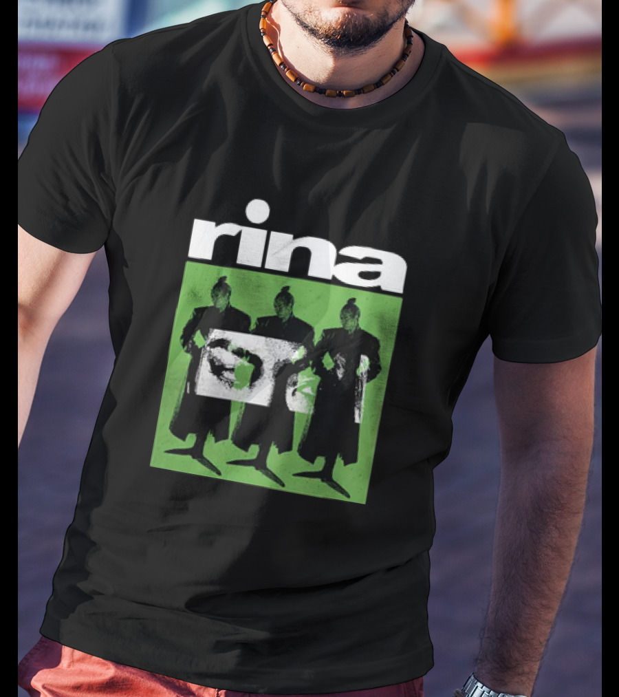 Rina Sawayama Triple Silhouette Black And Green T-Shirt