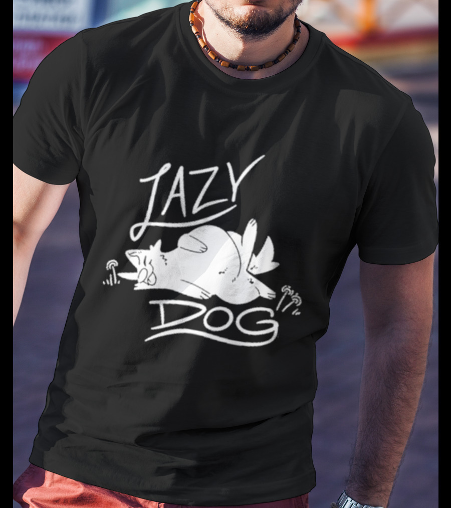 Lazy Dog Sleeping Art By Sloshdog T-Shirt