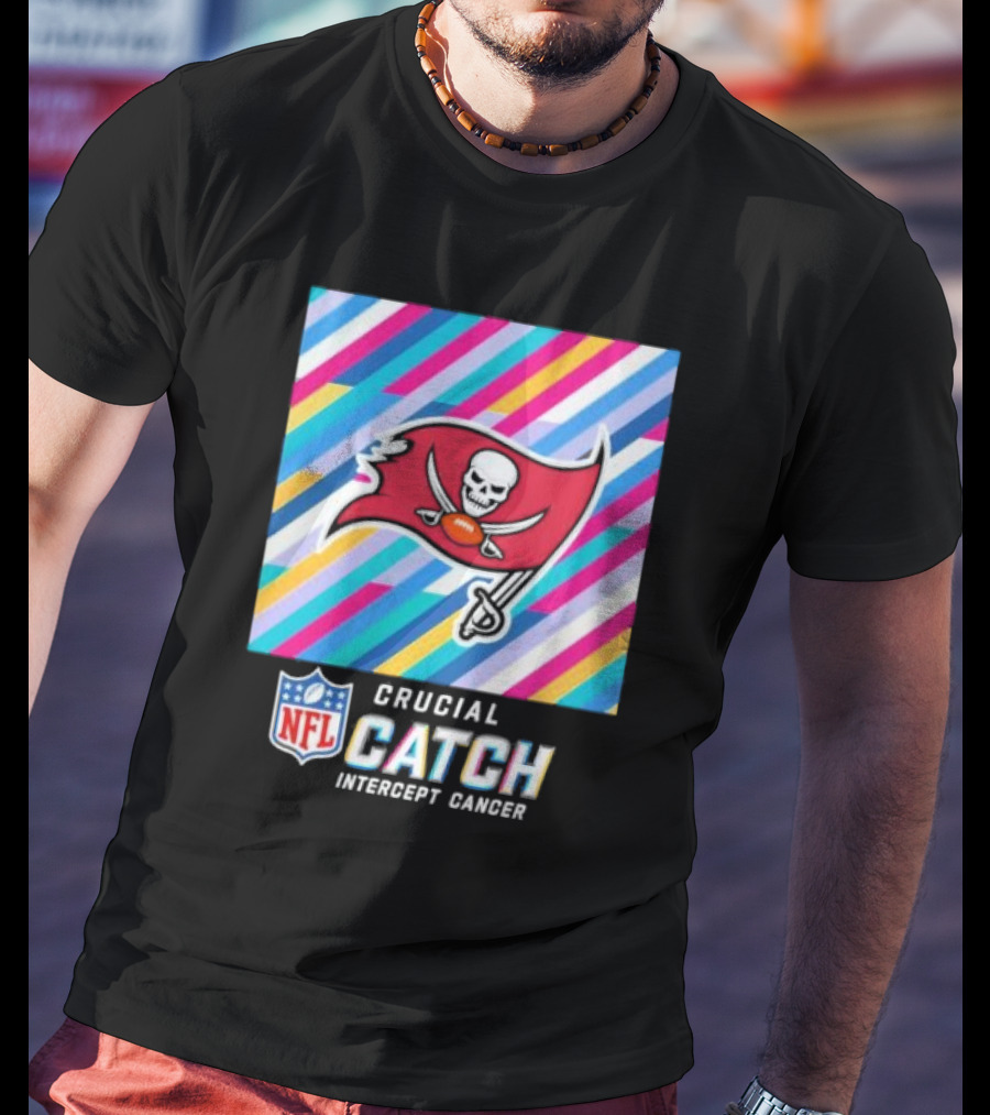 Tampa Bay Buccaneers NFL Crucial Catch Intercept Cancer T-Shirt