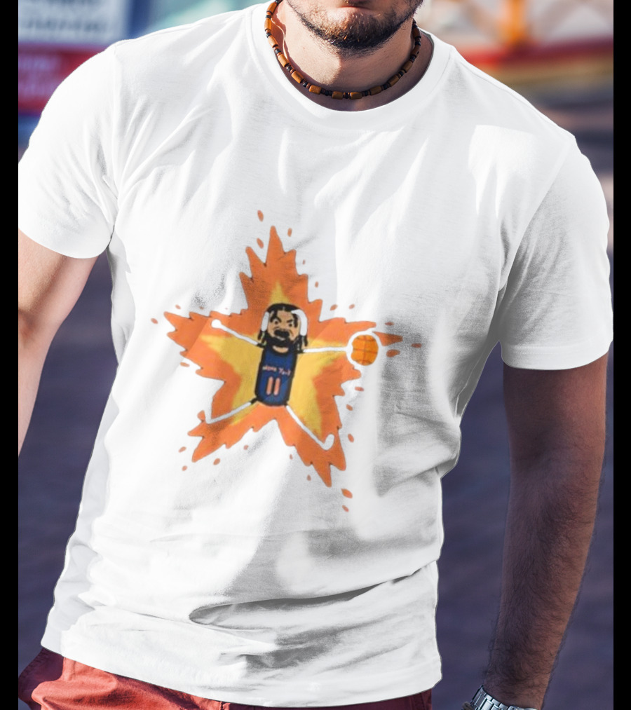 Paint Jalen Brunson Supernova Basketball Star Explosion T-Shirt