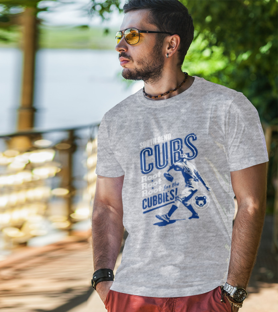 South Bend Cubs Root Root Root For The Cubbies Baseball Player T-Shirt