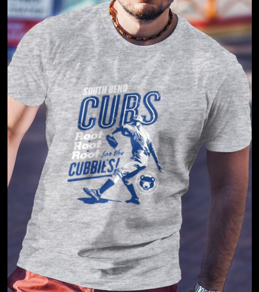 South Bend Cubs Root Root Root For The Cubbies Baseball Player T-Shirt