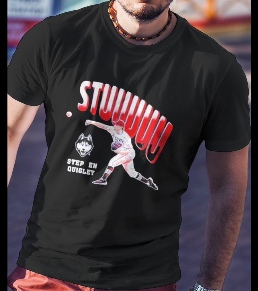 Stuuu Stephen Quigley UConn Huskies Baseball T-Shirt