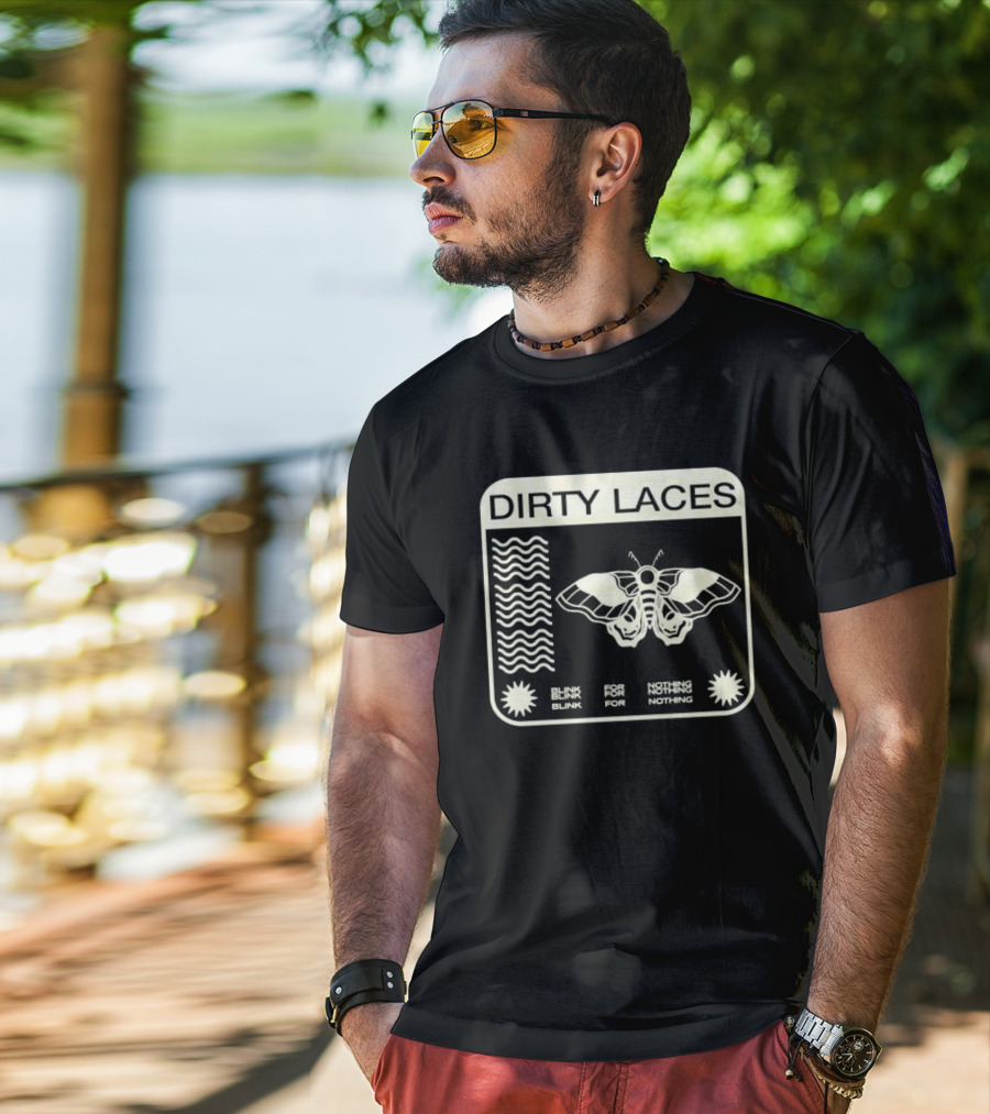 Dirty Laces Moth Design Blink For Nothing T-Shirt