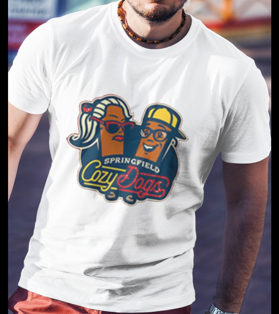 Springfield Cozy Dogs Retro Style Logo With Fun Characters T-Shirt