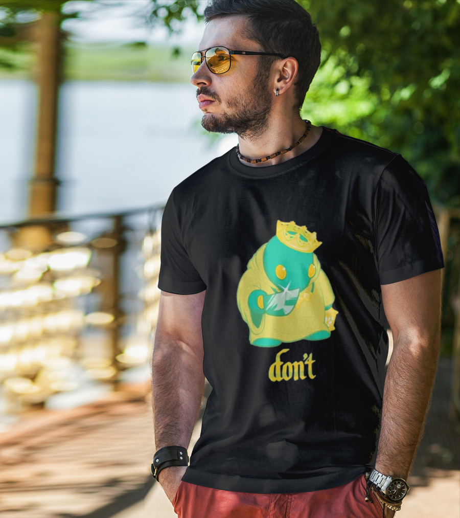 The Yetee King Don’t Green Creature With Crown And Crystal T-Shirt