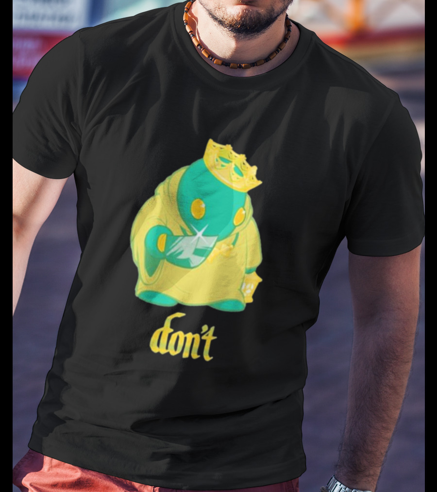 The Yetee King Don’t Green Creature With Crown And Crystal T-Shirt