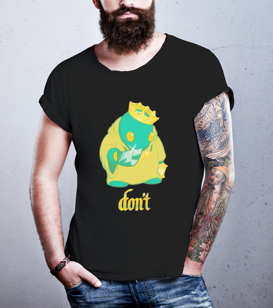 The Yetee King Don’t Green Creature With Crown And Crystal T-Shirt