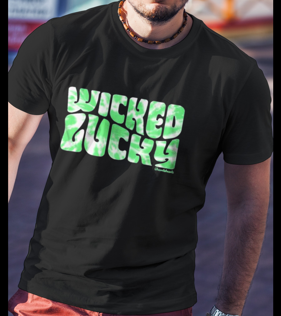 Wicked Lucky Green Tie-Dye Chowdaheadz T-Shirt