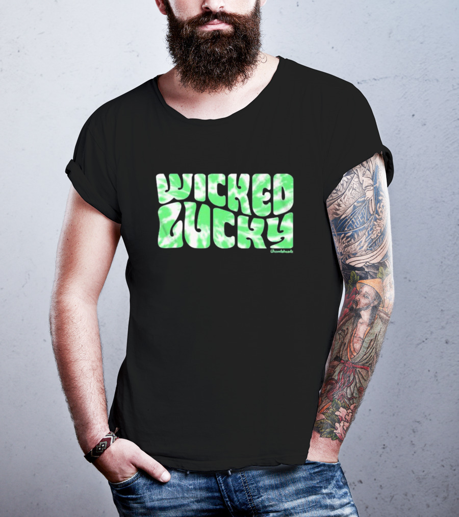 Wicked Lucky Green Tie-Dye Chowdaheadz T-Shirt