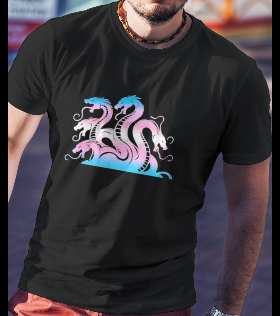 Trans Rights Multi Headed Hydra Pastel Colors T-Shirt