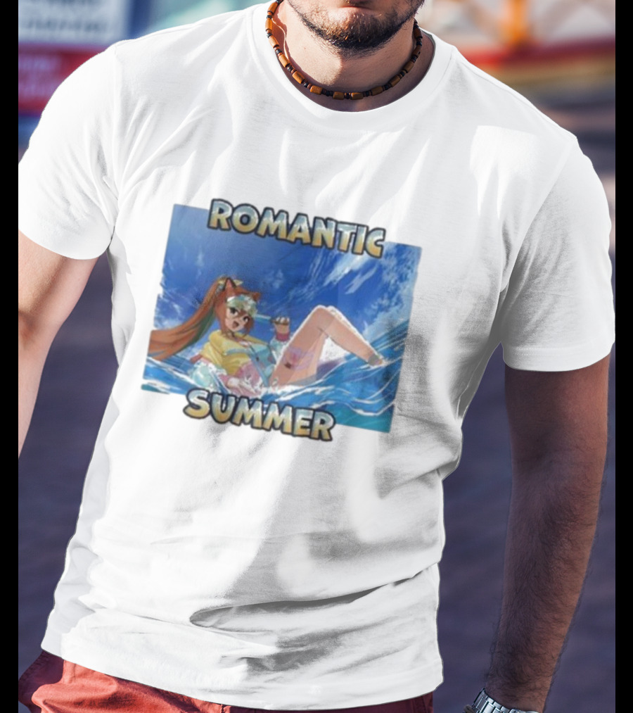Romantic Summer Anime Beach Vibes T-Shirt